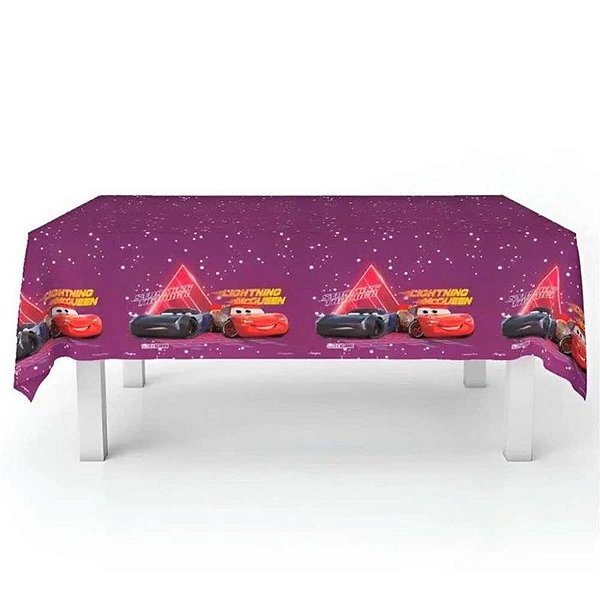 Toalha de Mesa Principal em Papel Festa Carros Disney - 220cm x 120cm