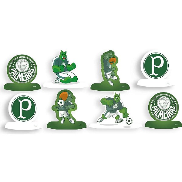 Decoração de Mesa em Papel Cartonado Festa Palmeiras 20x15cm - 8 unidades