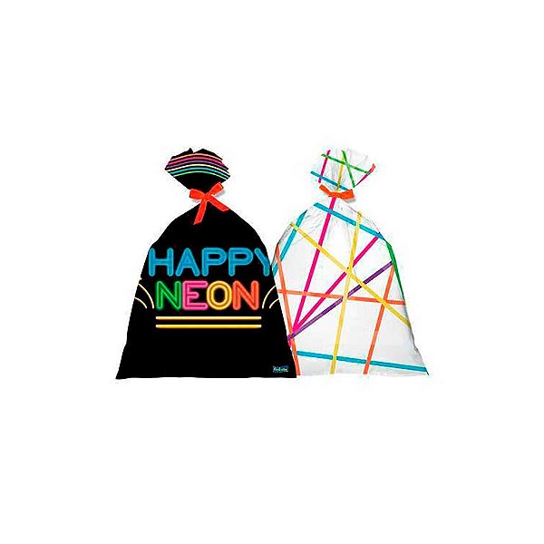 Sacola de Festa para Lembrancinhas Neon - 8 Unidades