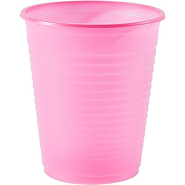 Copo Descartável Biodegradável 200ml - Rosa - 50 Unidades