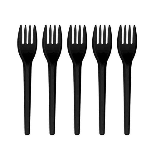 Garfo de Sobremesa Preto - 50 Unidades