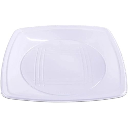 Prato Branco Quadrado 21 cm - 10 Unidades