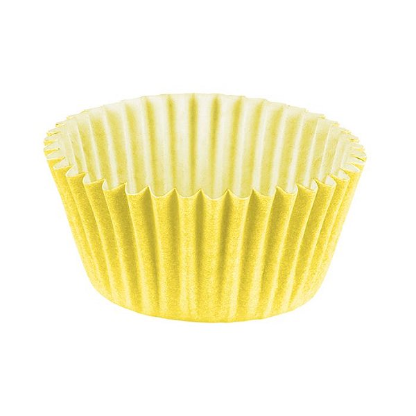 Forminha de Papel Lisa Amarelo - Número 6 - 100 Unidades