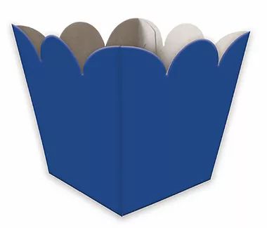 Cachepot de Papel Cartão Liso Azul - Tamanho 10x9x9cm - 8 Unidades