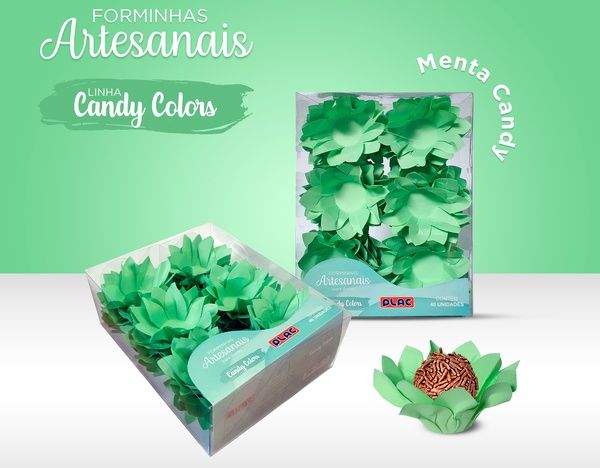 Forminha Veneza Verde Candy - 40 unidades
