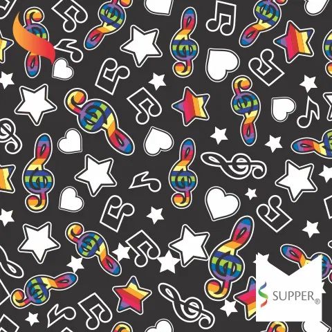 TNT Estampado Tik Musical - 1 metro