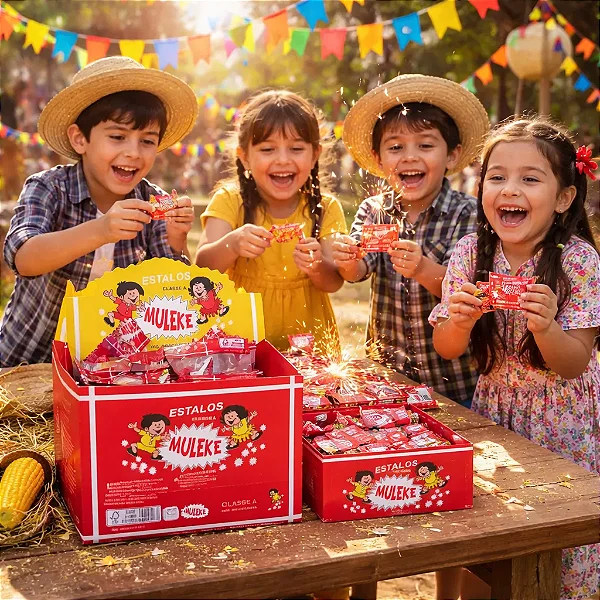 Estalinhos (Biribinhas) para Festa Junina - 1 Caixinha com 10 Biribinhas