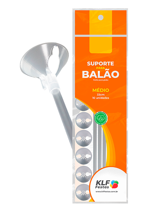 Suporte para Balão 33cm - Cristal - 10 Unidades