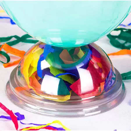 Base Enfeite Para Mesa Suporte de Balão 12cm - Transparente - 10 Unidades