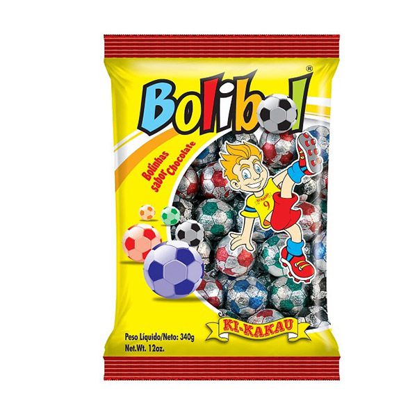 Bolinhas de Futebol Sabor Chocolate Bolibol 340g - Aprox. 50 Unidades