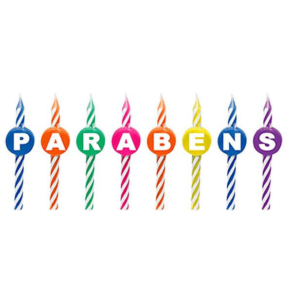 Vela Palito Parabéns