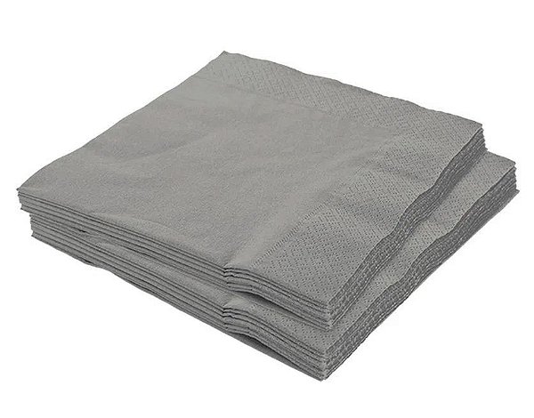 Guardanapos De Papel Folha Dupla Prata 32x32cm - 20 unidades