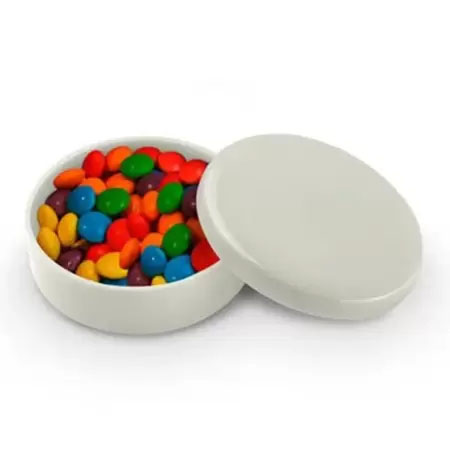 Latinha Plástica para Lembrancinha - Branco 5cm x 1cm - 10 Unidades