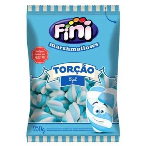Marsmallow Fini Torção Azul - 250 gramas