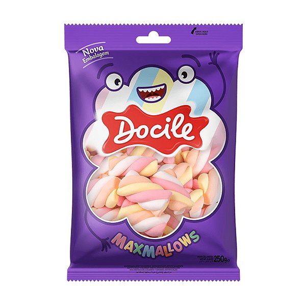 Marshmallow Twist Rosa, Amarelo, Laranja e Branco 250g