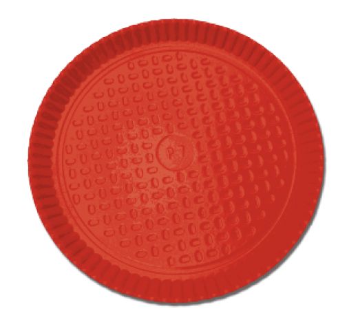 Prato Laminado Vermelho P5 - 28 cm