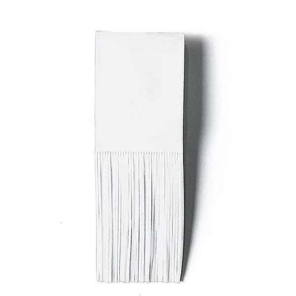 Papel para Bala de Coco Franjado - Branco - 40 Unidades