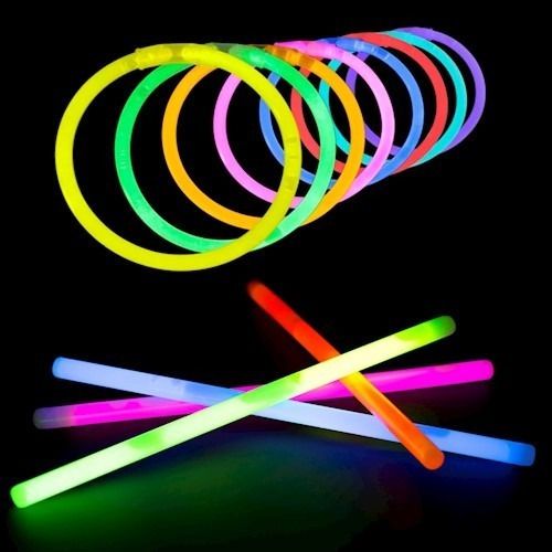 Pulseira Neon Colorida para Festas Tubo - 50 Unidades