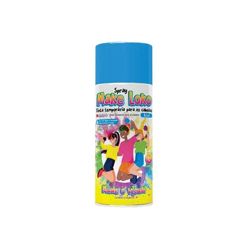 Tinta Spray Temporária Para Cabelo Azul - 120 ml
