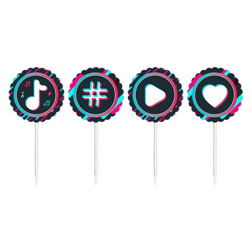 Picks Decorativo Music Movie - 8 unidades
