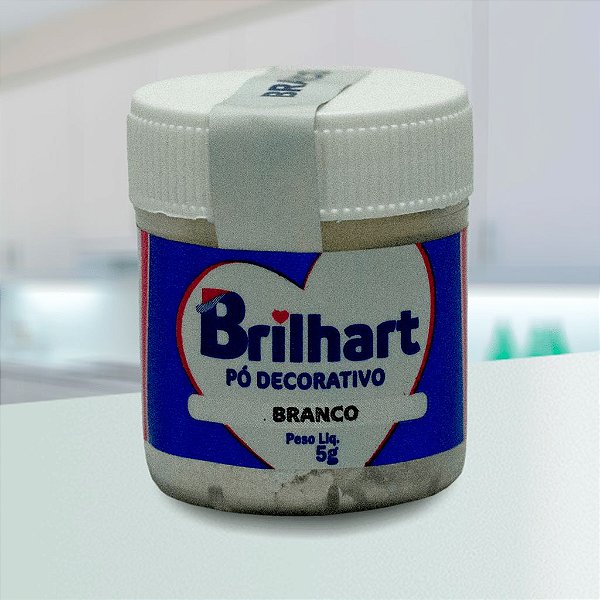 Pó de Brilho Cintilante Brilhart 5g Branco