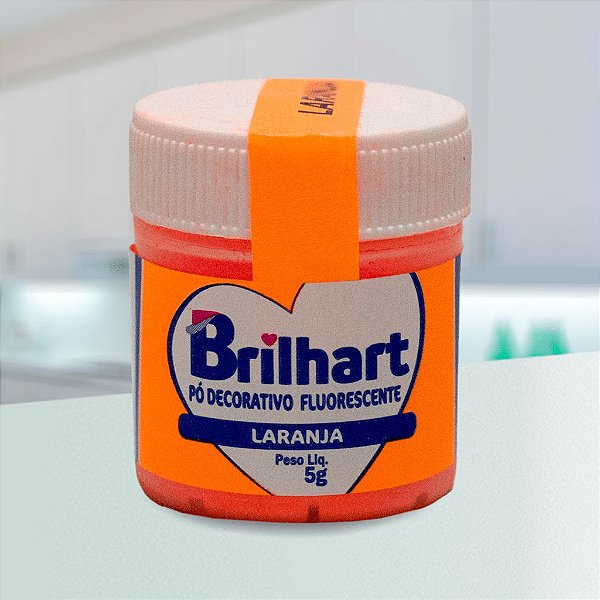 Pó de Brilho Brilhart 5g Neon Laranja