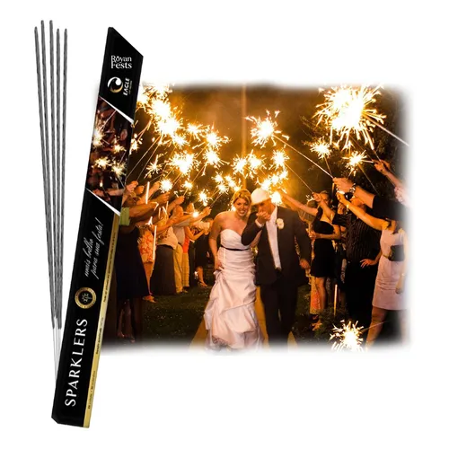 Vela Sparkles 60cm - Kit Com 6 Unidades Efeito Brilhante Para Festa