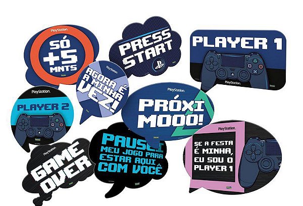 Kit Plaquinhas Playstation