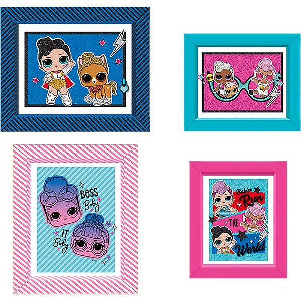 Quadrinhos Decorativos Lol - 4 unidades