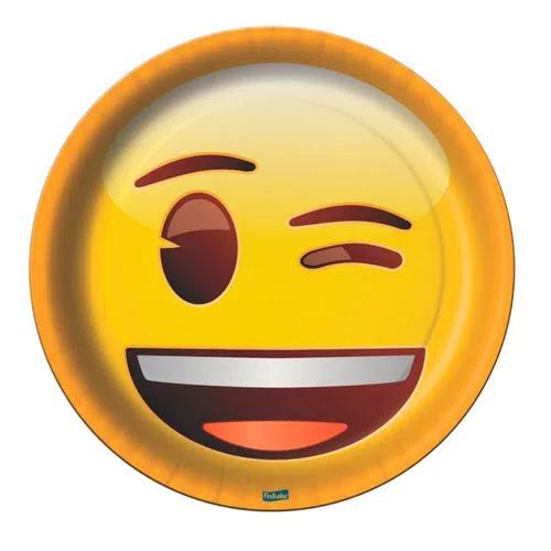 Prato de Festa Emoji - 8 unidades