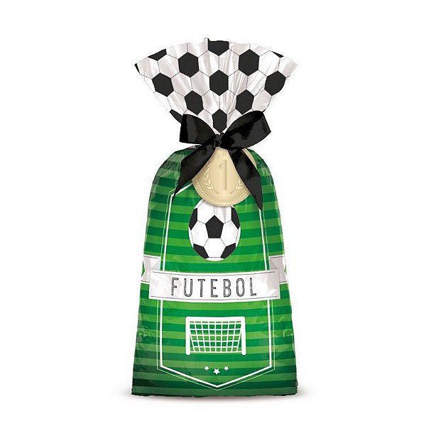 Sacola de Festa para Lembrancinhas Futebol - 8 unidades