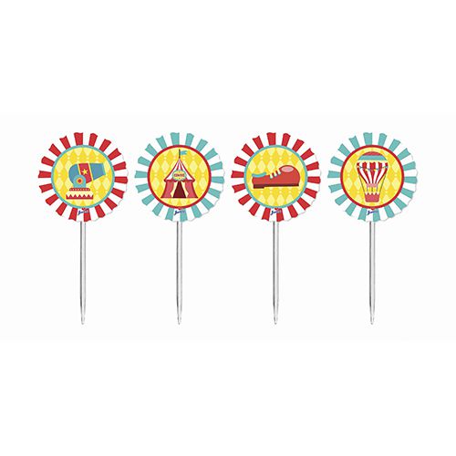 Pick Decorativo Circo - 8 unidades