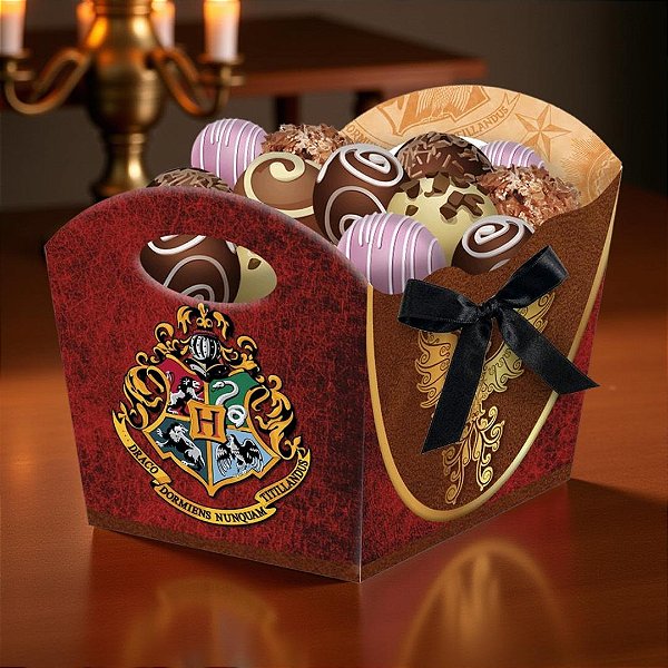 Cachepot de Papel Aniversário Festa Harry Potter  - 9cm x 8cm - 8 Unidades