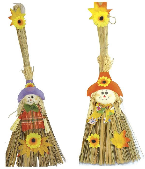 Espantalho De Palha Na Vassoura Festa Junina 53 Cm -  Modelo Sortido