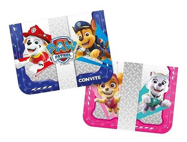 Convite Patrulha Canina - 8 unidades