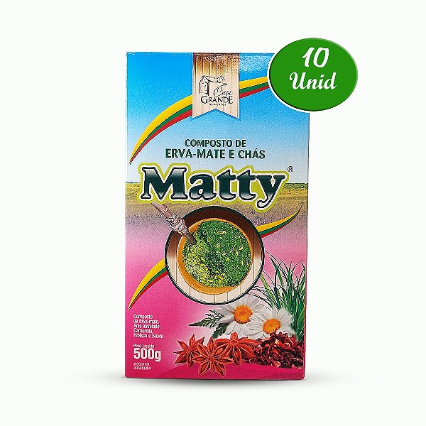 Composto de Erva-Mate e Chás 500g - Kit com 10 unidades