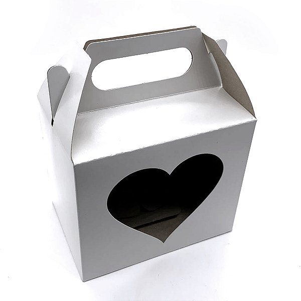 12 Caixinhas Sublimável para Caneca com  Visor De Coração
