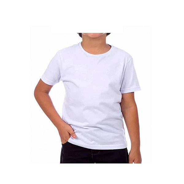 Camiseta Infantil Branca 100% Poliéster - LF Sublimação - Atacado da  Sublimação