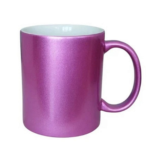 Caneca Perolada Rosa Pink 325ml