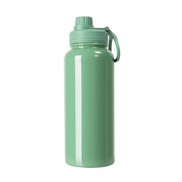 Garrafa Squeeze 900ml Térmica Com Tampa Emborrachada - Verde Claro