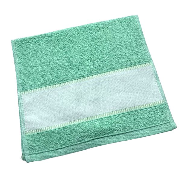 Toalha Lavabo 29x50 Com Barra Para Sublimação - Verde Aqua