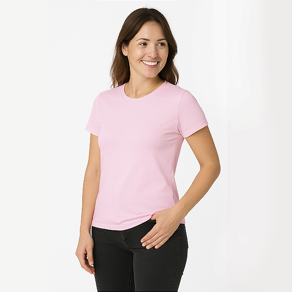 Baby Look Rosa 100% Poliester