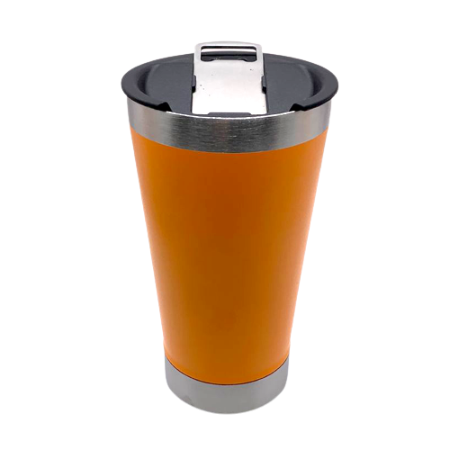 Copo Termico Inox Laranja C/ Abridor de Garrafa