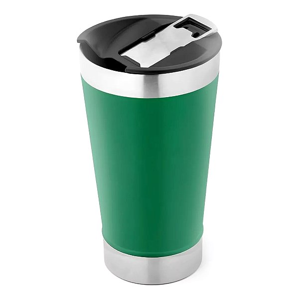 Copo Termico Inox Verde C/ Abridor de Garrafa