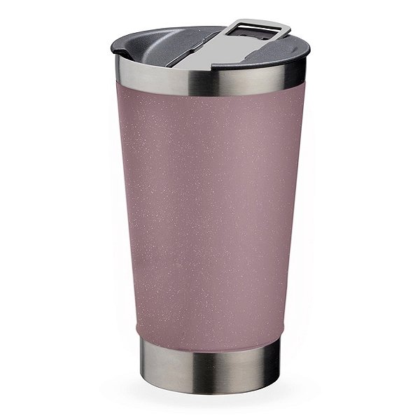 Copo Termico Inox Marrom Nude C/ Abridor de Garrafa