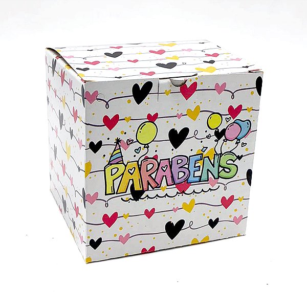 Caixinha P/ Caneca "Parabéns" Pct c/ 6 un