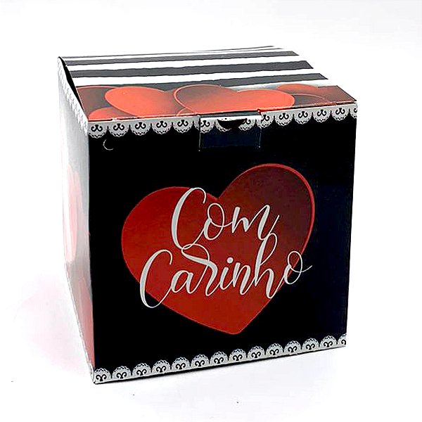Caixinha P/ Caneca "Com Carinho" Pct c/ 6 un