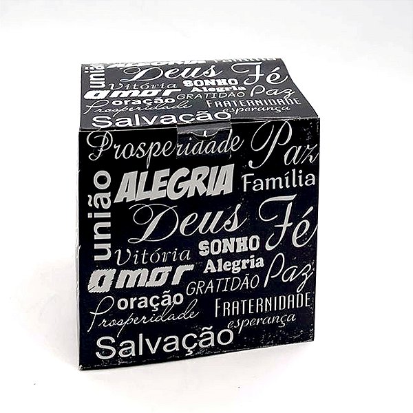 Caixinha P/ Caneca "Alegria, Amor, Fé" Pct c/ 6 un