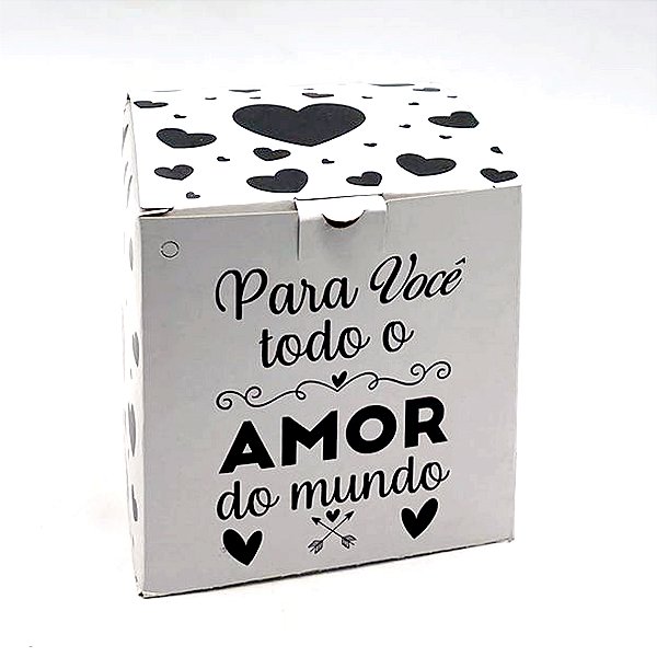 Caixinha P/ Caneca "Para Você todo o Amor" Pct c/ 6 un