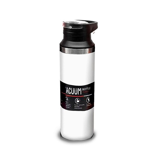Squeeze Térmico de Metal 510ml - Branco - Gravação a Laser